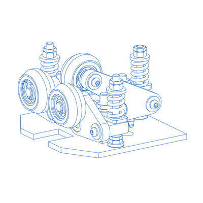 Materiale PU Scarpe da guida a rulli elastici Parti di riparazione di ascensori