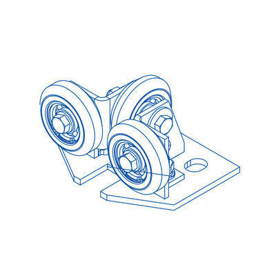 Diametro ruota 50mm per pattini di guida a rulli fissi per ascensori
