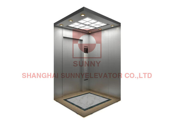 PVC che pavimenta l'ascensore per persone di verticale 10 di VVVF 1.75M LED di freni dell'elevatore