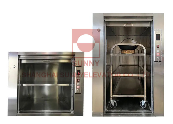 Fermate elettriche 150Kg dell'elevatore del Dumbwaiter dell'alimento della cucina del ristorante dell'hotel delle biblioteche 2