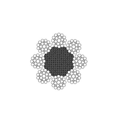 Fune per ascensore zincato 8x19S diametro 10mm cavo di sollevamento in acciaio ad alta resistenza flessibile per ascensori passeggeri e merci