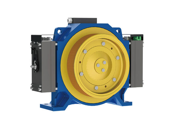1,0–1,75 m/s Macchina di trazione sincrona a magneti permanenti gearless con puleggia Φ320 mm e carico di 3000 kg