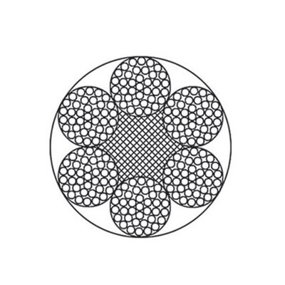 Elevator Round Steel Wire Rope 6x37, Fiber/Steel Core, Galvanized Surface, 1570-1870MPa For Hoisting fornitore