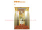 La decorazione della cabina dell'elevatore di illuminazione morbida con lo specchio di titanio dell'oro/ha inciso con le parti dell'elevatore